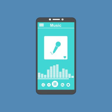 Web sitesi ve mobil uygulamalar için Müzik Oynatıcı Ui uygulama tasarımı