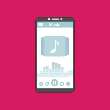 Web sitesi ve mobil uygulama için müzik çalar uygulama arayüzü renk şablonu