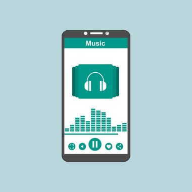 Web sitesi ve mobil uygulama için müzik çalar uygulama arayüzü renk şablonu