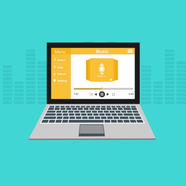 ui ile dizüstü bilgisayar Modern uygulama kullanıcı arayüzü tasarımı