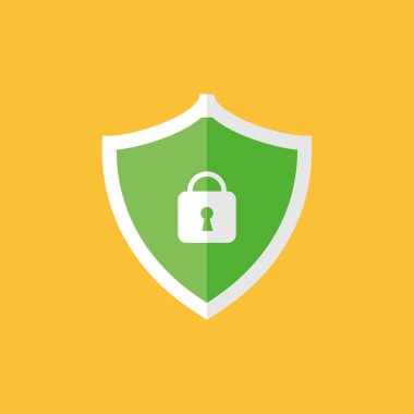 Güvenlik simgesi vektörü. Ölçek sembolü logo tasarımı illüstrasyonunu koru