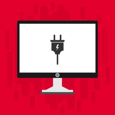 tıkanmış kablo, şarj, Güç dolgusu vektör resimleme şablonu