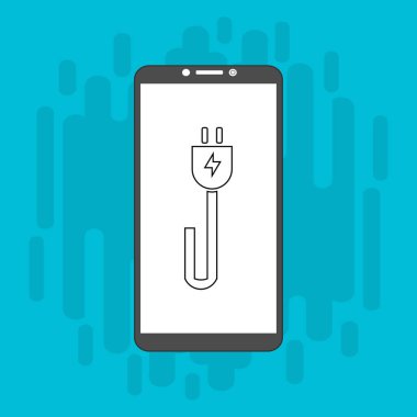 şarj, güç dolgusu, adaptör, düşük pil akıllı telefon konsepti web için düz illüstrasyon vektör simgesi