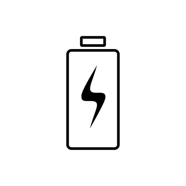 Akkuladung flach Symbol. Batteriestandsanzeige. Status. Akku-Symbol. elektrischer Akku-Vektor — Stockvektor