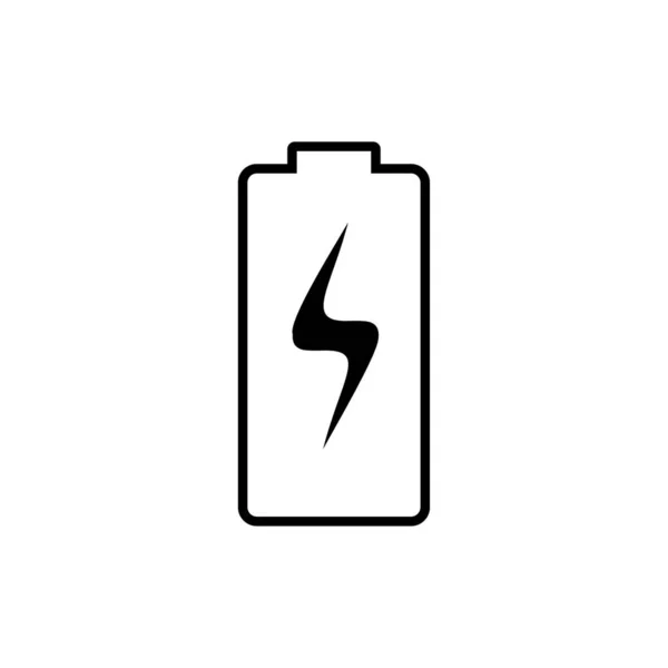 Akkuladung flach Symbol. Batteriestandsanzeige. Status. Akku-Symbol. elektrischer Akku-Vektor — Stockvektor