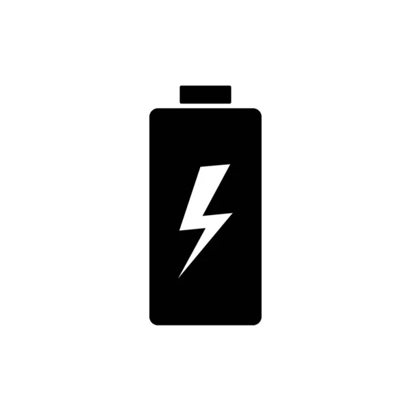 Batteria carica icona piatta. Indicatore del livello della batteria. Situazione. Icona della batteria. Vettore della batteria elettrica — Vettoriale Stock