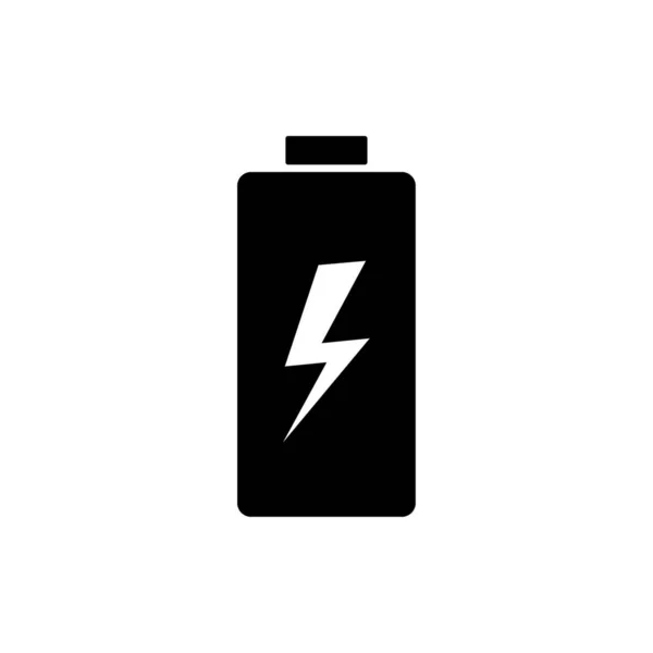 Batterij opladen platte pictogram. Batterij niveau indicator. Status. Batterij icoon. Elektrische batterijvector — Stockvector