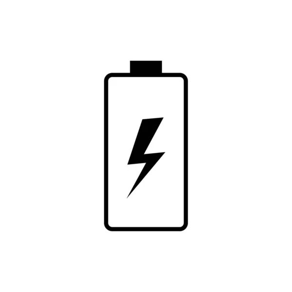 Batterij opladen platte pictogram. Batterij niveau indicator. Status. Batterij icoon. Elektrische batterijvector — Stockvector