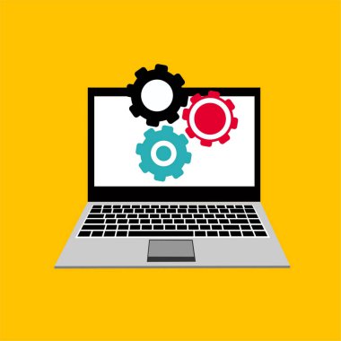 Logo vektör bilgisayar ve laptop tamir