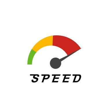 Site Hız Testi Hızlı ya da Yavaş Yükle Seo ve Geliştirme Hız ölçer Bilgisayar Teknolojisi ile. Vektör illüstrasyonu - Vektör