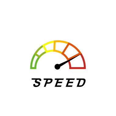 Site Hız Testi Hızlı ya da Yavaş Yükle Seo ve Geliştirme Hız ölçer Bilgisayar Teknolojisi ile. Vektör illüstrasyonu - Vektör