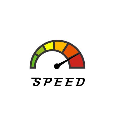 Site Hız Testi Hızlı ya da Yavaş Yükle Seo ve Geliştirme Hız ölçer Bilgisayar Teknolojisi ile. Vektör illüstrasyonu - Vektör