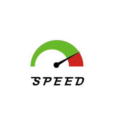Site Hız Testi Hızlı ya da Yavaş Yükle Seo ve Geliştirme Hız ölçer Bilgisayar Teknolojisi ile. Vektör illüstrasyonu - Vektör