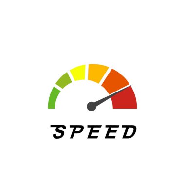 Site Hız Testi Hızlı ya da Yavaş Yükle Seo ve Geliştirme Hız ölçer Bilgisayar Teknolojisi ile. Vektör illüstrasyonu - Vektör