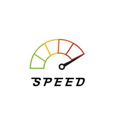 Site Hız Testi Hızlı ya da Yavaş Yükle Seo ve Geliştirme Hız ölçer Bilgisayar Teknolojisi ile. Vektör illüstrasyonu - Vektör