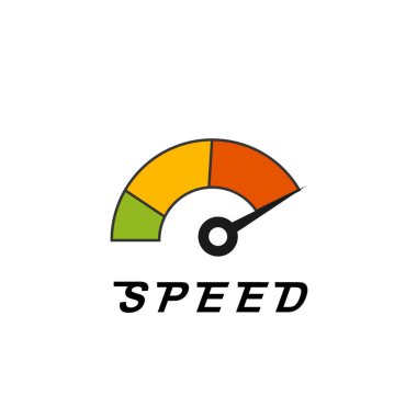 Site Hız Testi Hızlı ya da Yavaş Yükle Seo ve Geliştirme Hız ölçer Bilgisayar Teknolojisi ile. Vektör illüstrasyonu - Vektör