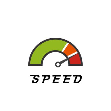 Site Hız Testi Hızlı ya da Yavaş Yükle Seo ve Geliştirme Hız ölçer Bilgisayar Teknolojisi ile. Vektör illüstrasyonu - Vektör
