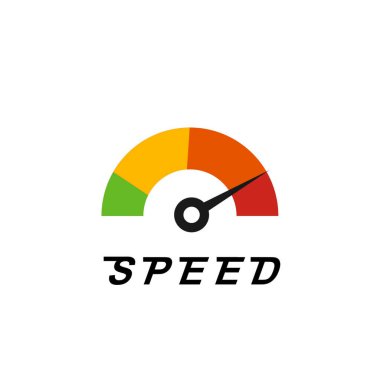 Site Hız Testi Hızlı ya da Yavaş Yükle Seo ve Geliştirme Hız ölçer Bilgisayar Teknolojisi ile. Vektör illüstrasyonu - Vektör