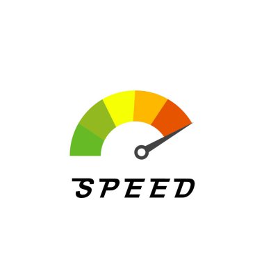 Site Hız Testi Hızlı ya da Yavaş Yükle Seo ve Geliştirme Hız ölçer Bilgisayar Teknolojisi ile. Vektör illüstrasyonu - Vektör
