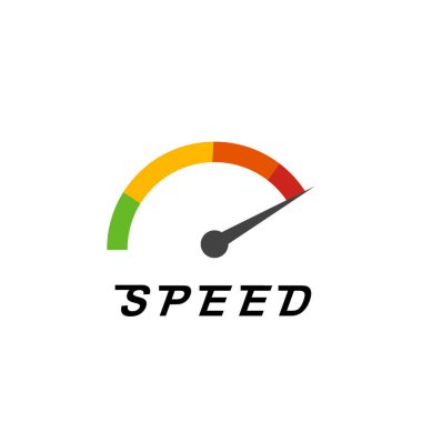 Site Hız Testi Hızlı ya da Yavaş Yükle Seo ve Geliştirme Hız ölçer Bilgisayar Teknolojisi ile. Vektör illüstrasyonu - Vektör
