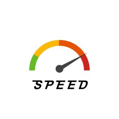 Site Hız Testi Hızlı ya da Yavaş Yükle Seo ve Geliştirme Hız ölçer Bilgisayar Teknolojisi ile. Vektör illüstrasyonu - Vektör