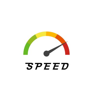 Site Hız Testi Hızlı ya da Yavaş Yükle Seo ve Geliştirme Hız ölçer Bilgisayar Teknolojisi ile. Vektör illüstrasyonu - Vektör