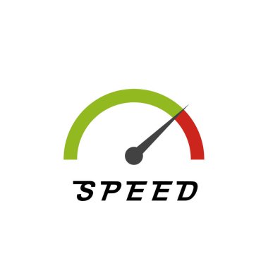 Site Hız Testi Hızlı ya da Yavaş Yükle Seo ve Geliştirme Hız ölçer Bilgisayar Teknolojisi ile. Vektör illüstrasyonu - Vektör