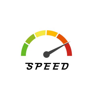 Site Hız Testi Hızlı ya da Yavaş Yükle Seo ve Geliştirme Hız ölçer Bilgisayar Teknolojisi ile. Vektör illüstrasyonu - Vektör