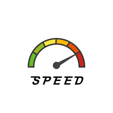 Site Hız Testi Hızlı ya da Yavaş Yükle Seo ve Geliştirme Hız ölçer Bilgisayar Teknolojisi ile. Vektör illüstrasyonu - Vektör