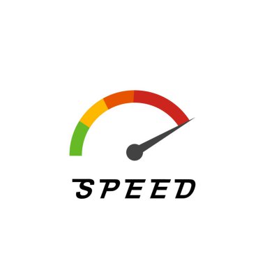 Site Hız Testi Hızlı ya da Yavaş Yükle Seo ve Geliştirme Hız ölçer Bilgisayar Teknolojisi ile. Vektör illüstrasyonu - Vektör