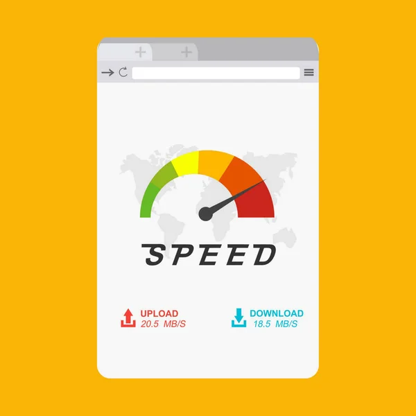 Acceleration Icon Vector Template Site Speed Test Concept Fast Slow — Stock Vector