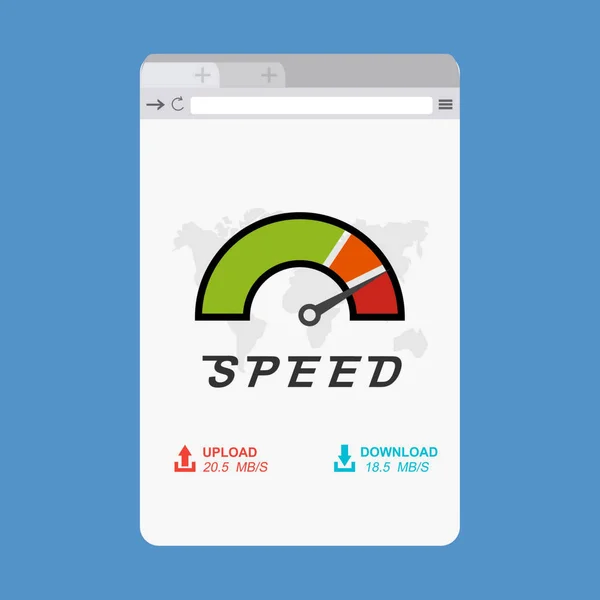 Acceleration Icon Vector Template Site Speed Test Concept Fast Slow — Stock Vector