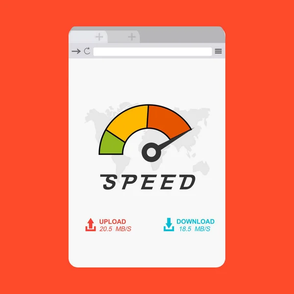 Acceleration Icon Vector Template Site Speed Test Concept Fast Slow — Stock Vector