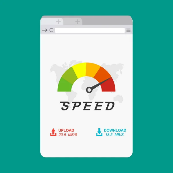 Acceleration Icon Vector Template Site Speed Test Concept Fast Slow — Stock Vector