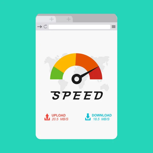 Acceleration Icon Vector Template Site Speed Test Concept Fast Slow — Stock Vector