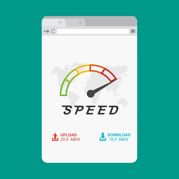 Acceleration Icon Vector Template Site Speed Test Concept Fast Slow — Stock Vector