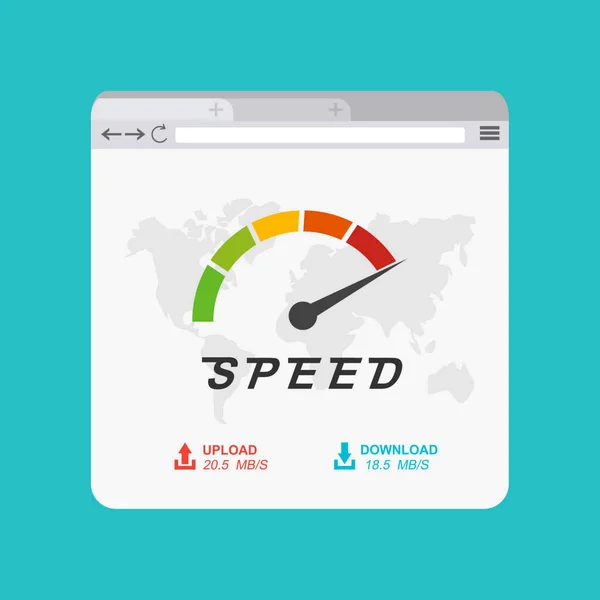 Modern Speedometer Internet Speed Website Speed Loading Time Vector Stock — Stock Vector