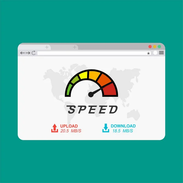 Simple Test Showing Fast Good Page Loading Speed Time Vector — Stock Vector