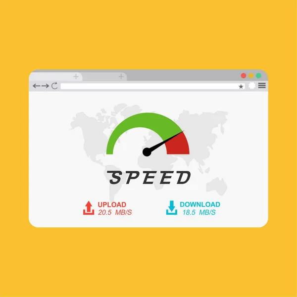 Simple Test Showing Fast Good Page Loading Speed Time Vector — Stock Vector