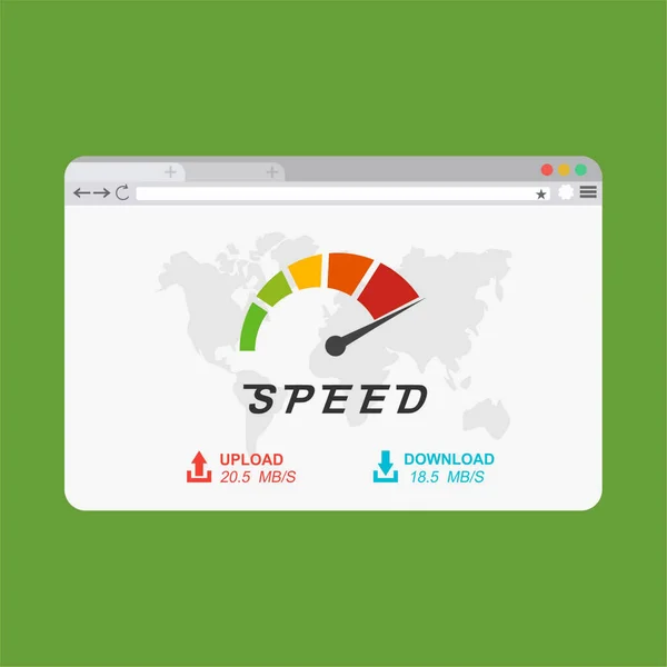 Simple Test Showing Fast Good Page Loading Speed Time Vector — Stock Vector