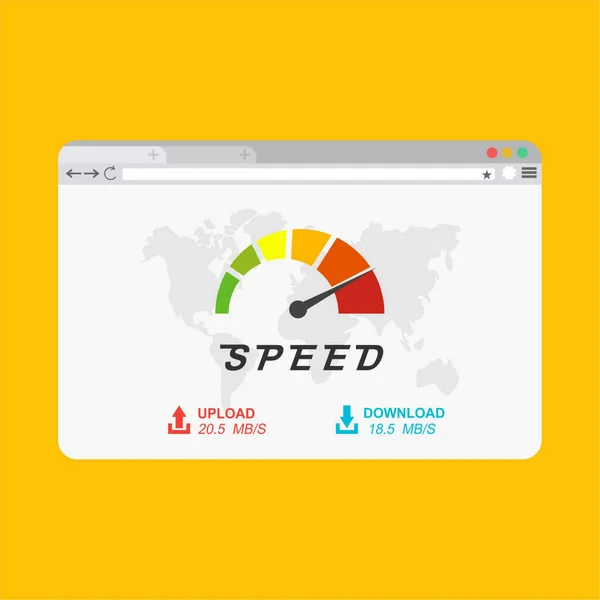 Teste Simples Mostrando Rápido Bom Tempo Velocidade Carregamento Página Modelo — Vetor de Stock