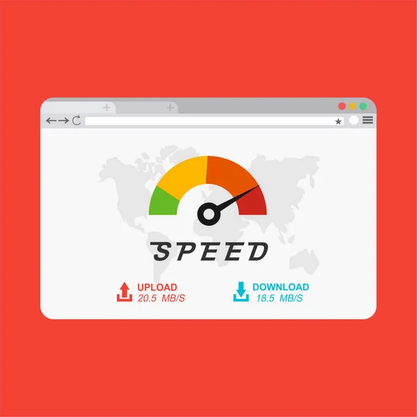 Teste Simples Mostrando Rápido Bom Tempo Velocidade Carregamento Página Modelo — Vetor de Stock