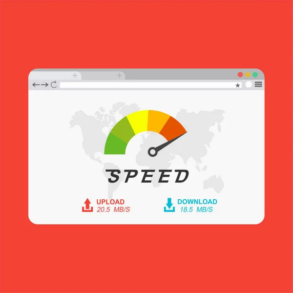 Simple Test Showing Fast Good Page Loading Speed Time Vector — Stock Vector