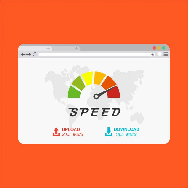 Simple Test Showing Fast Good Page Loading Speed Time Vector — Stock Vector