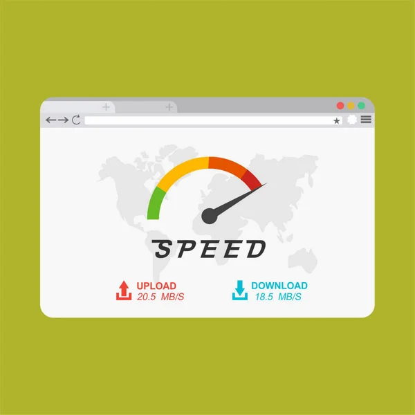 Simple Test Showing Fast Good Page Loading Speed Time Vector — Stock Vector