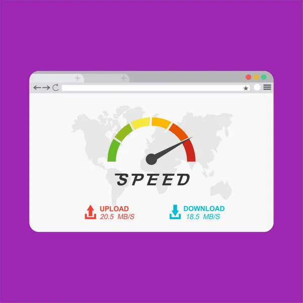 Simple Test Showing Fast Good Page Loading Speed Time Vector — Stock Vector