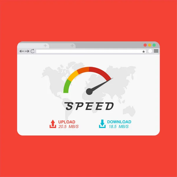 Simple Test Showing Fast Good Page Loading Speed Time Vector — Stock Vector