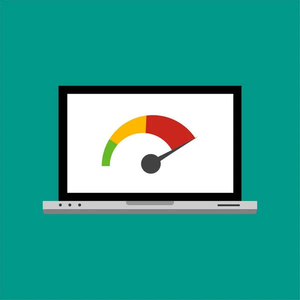 Snelheidsmeter Internet Snelheid Website Snelheid Laden Tijd Voorraadillustratie Van Vectoren — Stockvector