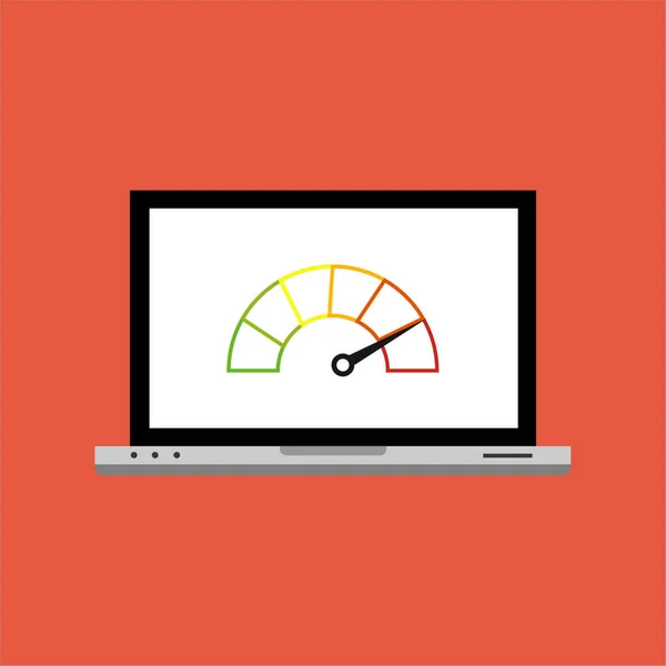 Speedometer Internet Speed Website Speed Loading Time Vector Stock Illustration — Stock Vector