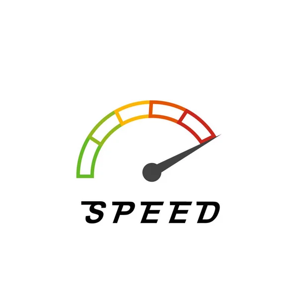Site Speed Test Concept Fast Slow Load Seo Development Speedometer — Stock Vector